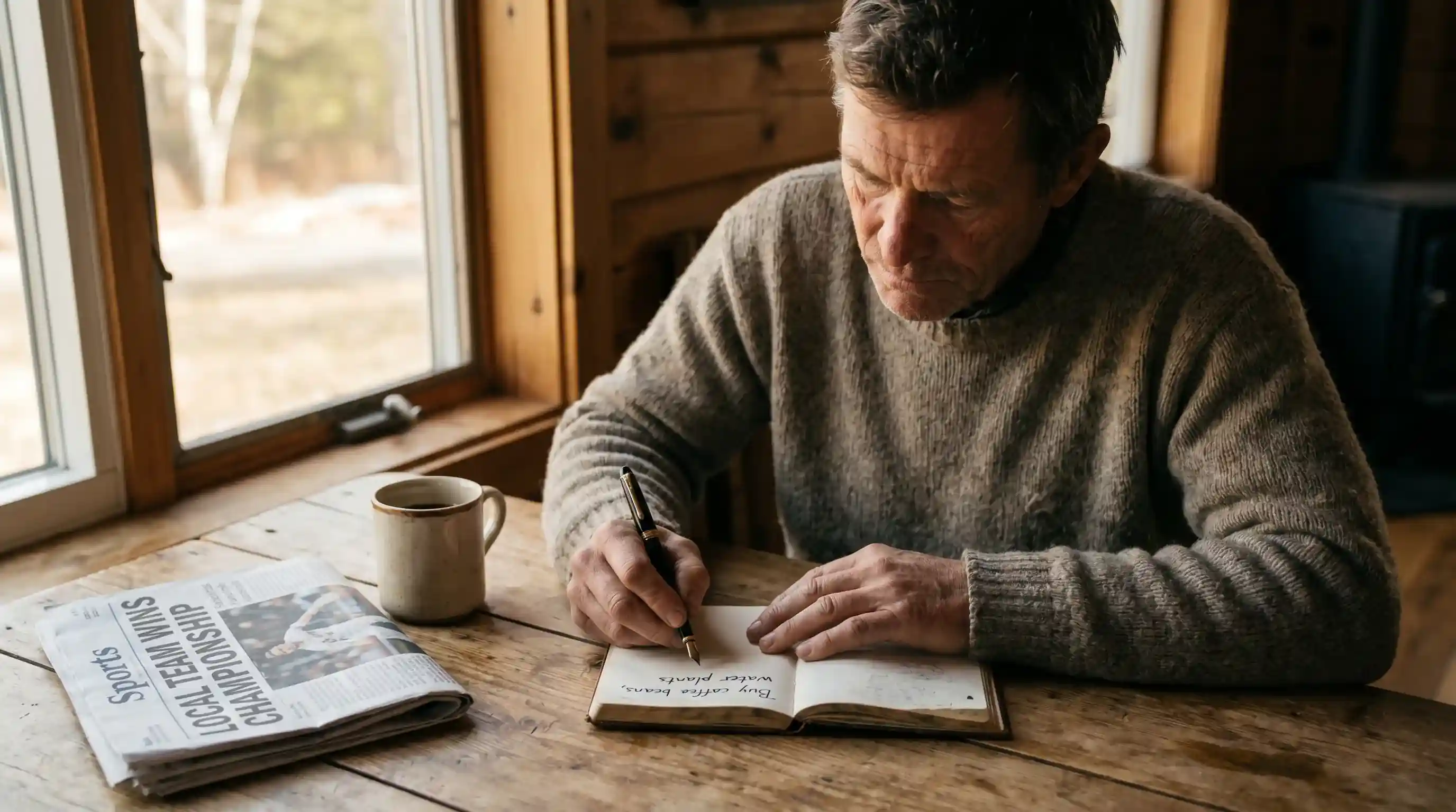 UK punter writing a routine reminder in a small notebook about staying with UKGC-licensed operators for golf betting